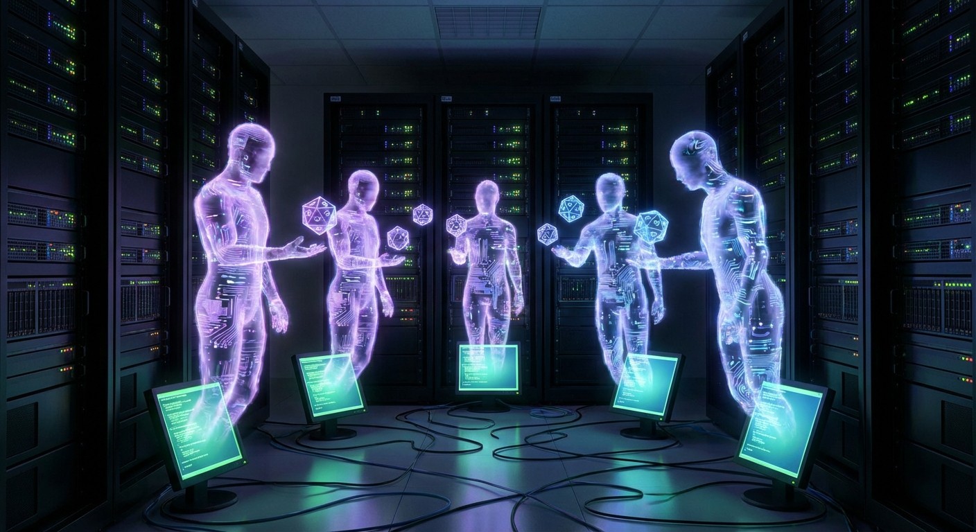 AI agents emerging from terminal screens