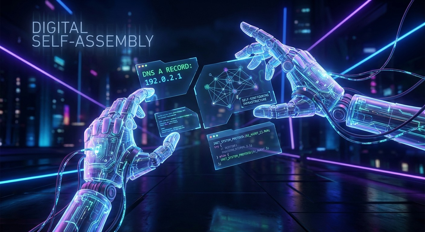 Digital self-assembly: an AI agent configuring its own infrastructure